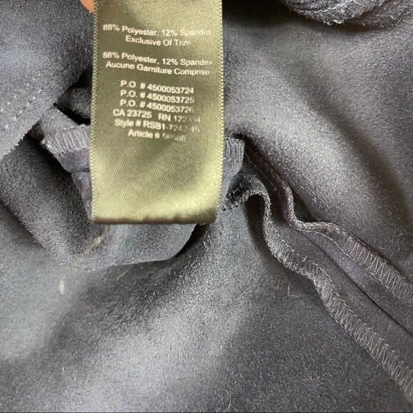 ARITZIA Babaton Modern A Line Mini Skirt Vegan Faux Suede Leather Navy Blue 00 - Picture 7 of 10